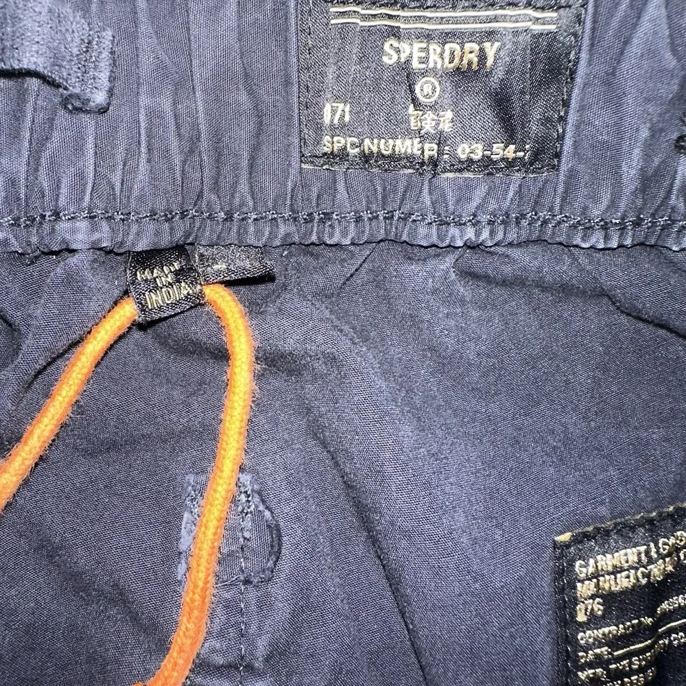 Superdry Parachute Cargo‎ Pants Black Wide Leg Zip Fly 32x31 03-54-76
